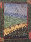 Vincent Van Gogh Japonaiserie:Bridge in the Rain (nn04) oil painting on canvas